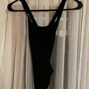 Black Makers of Dreams cross back bodysuit, sz xs